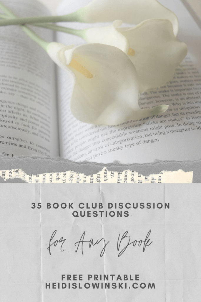 book club discussion questions printable questions for a book club discussion 
