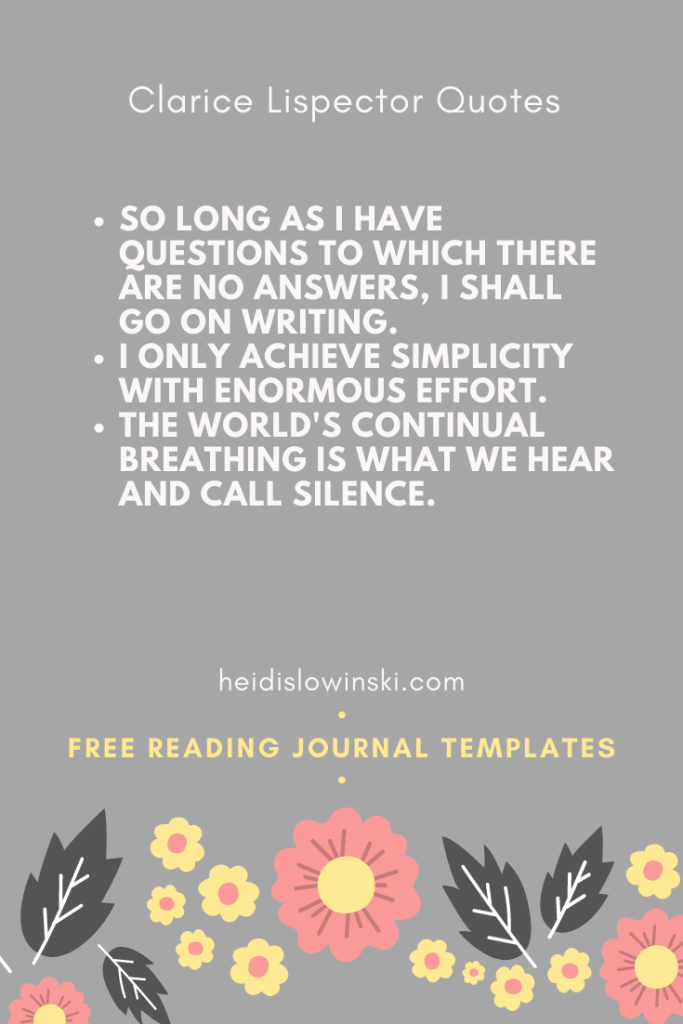 Clarice Lispector quotes